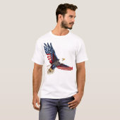 Patriotic Eagle American Flag T - Shirt (Vorne ganz)