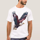 Patriotic Eagle American flagge T-Shirt (Vorderseite)