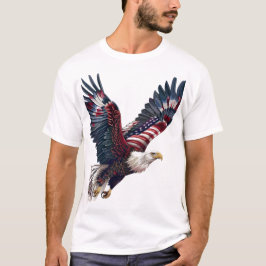 Patriotic Eagle American flagge T-Shirt
