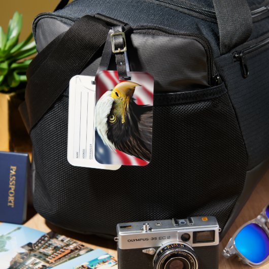 Patriotic/Eagle/American/USA Gepäckanhänger (Vorderseite & Rückseite)
