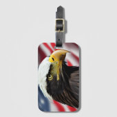 Patriotic/Eagle/American/USA Gepäckanhänger (Vorderseite Vertikal)