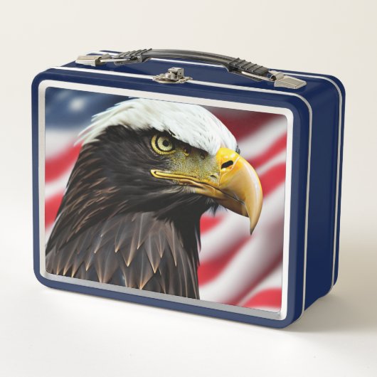Patriotic/Eagle/American/USA Metall Brotdose (Vorderseite)
