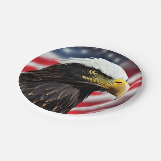 Patriotic/Eagle/American/USA Pappteller (Schrägansicht)