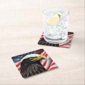 Patriotic/Eagle/American/USA Rechteckiger Pappuntersetzer (Vor Ort)