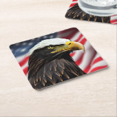 Patriotic/Eagle/American/USA Rechteckiger Pappuntersetzer (angewinkelt)