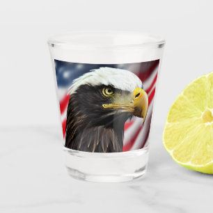Patriotic/Eagle/American/USA Schnapsglas