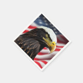 Patriotic/Eagle/American/USA Serviette (Ecke)