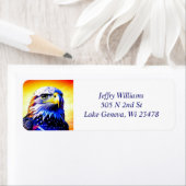 Patriotic Eagle and American Flag (Insitu)