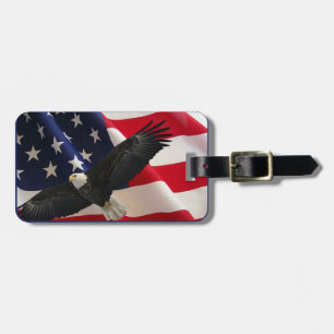 Patriotic Eagle and American Flag Gepäckanhänger