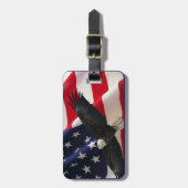 Patriotic Eagle and American Flag Gepäckanhänger (Vorderseite vertikal)