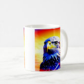 Patriotic Eagle and American Flag Kaffeetasse (VorderseiteRechts)