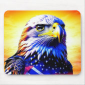 Patriotic Eagle and American Flag Mousepad (Vorne)