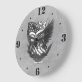 Patriotic Eagle Appreciation Military Veterans  Große Wanduhr (Winkel)