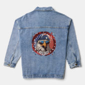 Patriotic Eagle Beret Denim Jacket Jeansjacke (Rückseite)