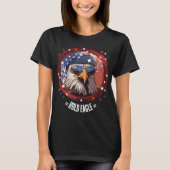 Patriotic Eagle Beret Denim Jacket T-Shirt (Vorderseite)