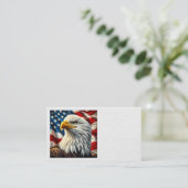 Patriotic Eagle Business Cards Visitenkarte (Stehend Vorderseite)