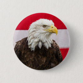 Patriotic Eagle Button