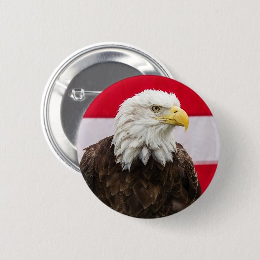 Patriotic Eagle Button (Vorne & Hinten)