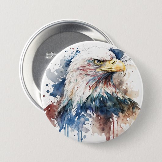 Patriotic Eagle Button (Vorne & Hinten)