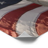 Patriotic Eagle Canvas Print Poster (Ecke)