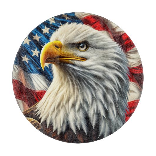 Patriotic Eagle Cutting Board Schneidebrett (Vorderseite)