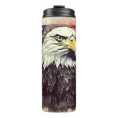 Patriotic Eagle Design Thermal Tumbler Thermosbecher (Vorderseite)