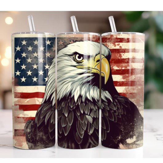 Patriotic Eagle Design Thermal Tumbler Thermosbecher