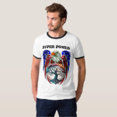 Patriotic Eagle Emblem T - Shirt mit amerikanische (Vorne ganz)
