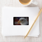 Patriotic Eagle & Flag Adressaufkleber (Insitu)