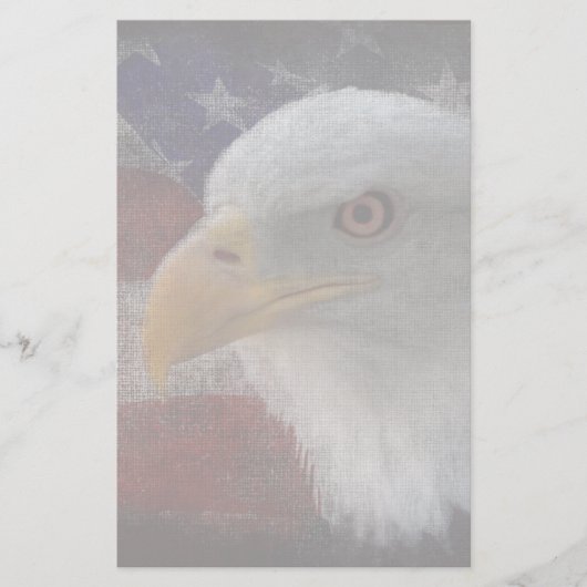 Patriotic Eagle & Flag Briefpapier (Vorderseite)