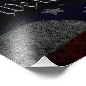Patriotic Eagle & Flag Fotodruck (Ecke)
