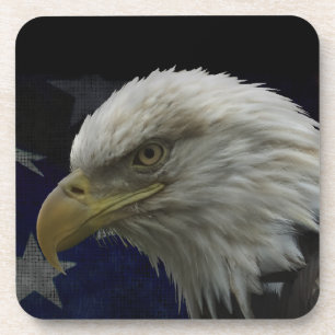 Patriotic Eagle & Flag Getränkeuntersetzer