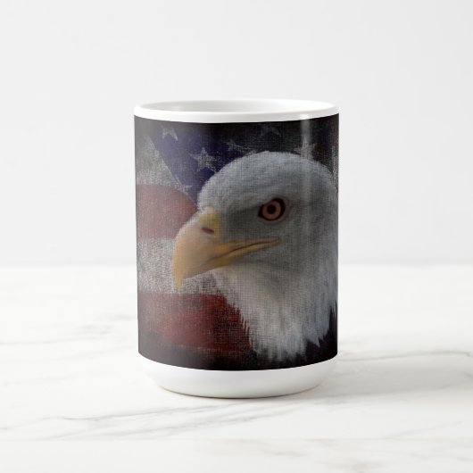 Patriotic Eagle & Flag Kaffeetasse (Mittel)