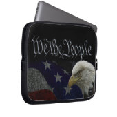Patriotic Eagle & Flag Laptopschutzhülle (Vorne Rechts)