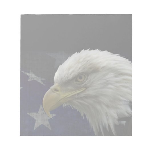 Patriotic Eagle & Flag Notizblock (Vorderseite)