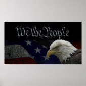 Patriotic Eagle & Flag Poster (Vorne)