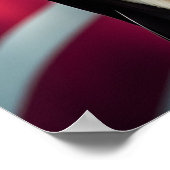 Patriotic Eagle Flag Poster Print (Ecke)