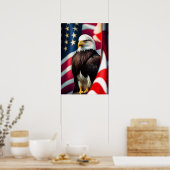 Patriotic Eagle Flag Poster Print (Küche)
