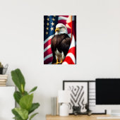 Patriotic Eagle Flag Poster Print (Heimbüro)