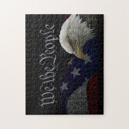 Patriotic Eagle & Flag Puzzle (Vertikal)