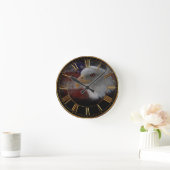 Patriotic Eagle & Flag Runde Wanduhr (Zuhause)