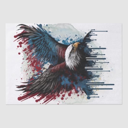 Patriotic Eagle Flag Seidenpapier (Vorderseite)