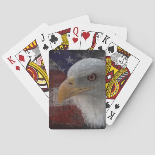 Patriotic Eagle & Flag Spielkarten (Rückseite)