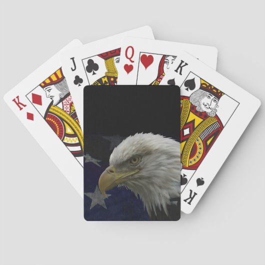 Patriotic Eagle & Flag Spielkarten (Rückseite)