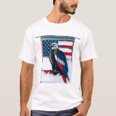 Patriotic Eagle & Flag T - Shirt (Vorderseite)