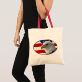 Patriotic Eagle & Flag Tragetasche (Vorderseite (Produkt))