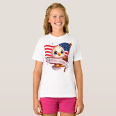 Patriotic Eagle GOD BLESS AMERICA Fahne, USA 🦅 🇺 T-Shirt (Vorne ganz)