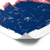 Patriotic Eagle - Grunge Kunst Poster (Ecke)