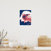 Patriotic Eagle - Grunge Kunst Poster (Küche)