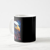 Patriotic Eagle Head - 4. Juli Independence Da Kaffeetasse (Vorderseite Links)